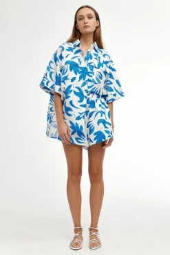 Fashion Kinney Juniper Shirt - Mosaic Blue