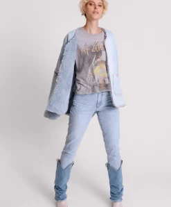 Sale One Teaspoon Blue Space Teddy Throwover Denim Jacket