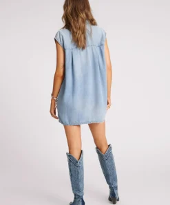 Hot One Teaspoon Tencel Shirt Dress - Soft Blue