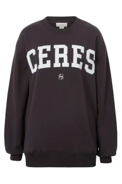 Online Ceres Life Oversized Slouchy Crew - Phantom Heritage Logo