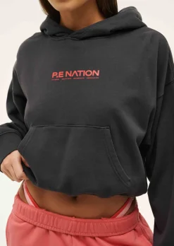 Online P.E Nation Transition Hoodie - Washed Ebony