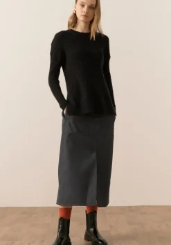 Sale Pol Fitch Ribbed Knit - Black