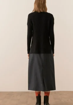 Sale Pol Fitch Ribbed Knit - Black