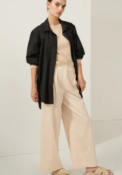Best Pol Lagoon Drape Back Shirt- Black