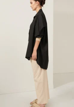 Best Pol Lagoon Drape Back Shirt- Black