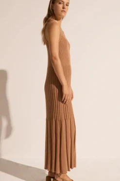Online Pol Maui Ribbed Tanbk Dress- Toffee