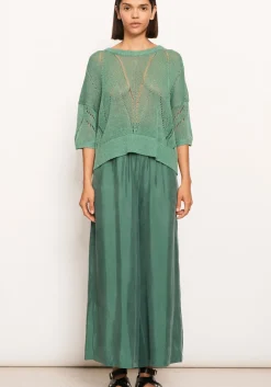 Online Pol Pier Knit Tee- Green