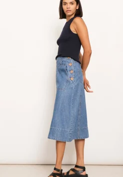 Hot Pol Raydel Denim Skirt- Light Wash