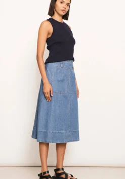 Hot Pol Raydel Denim Skirt- Light Wash