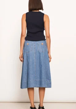 Hot Pol Raydel Denim Skirt- Light Wash
