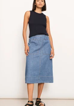 Hot Pol Raydel Denim Skirt- Light Wash