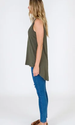 Hot 3rd Story Madison Tank Khaki