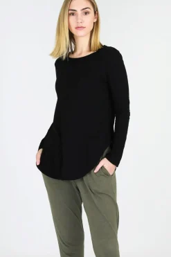 Outlet 3rd Story Scarlett Long Sleeve Tee - Black