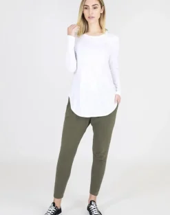 Outlet 3rd Story Scarlett Long Sleeve Tee - White