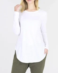 Outlet 3rd Story Scarlett Long Sleeve Tee - White