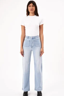 Discount Rolla's Rolla's Sailor Long Jean Sophie- Light Blue