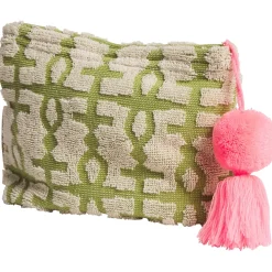Outlet Sage & Clare Sage & Clare Amata Terry Pouch - Palm Small