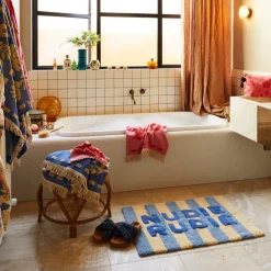 Fashion Sage & Clare Sage & Clare Ira Nudie Rudie Bath Mat - Blue Jean