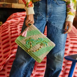 Hot Sage & Clare Sage & Clare San Carlos Raffia Clutch