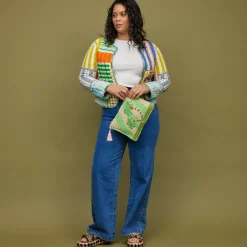 Hot Sage & Clare Sage & Clare San Carlos Raffia Clutch
