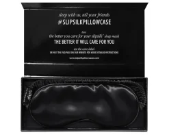 Online Slip Pure Silk Sleep Mask - Black