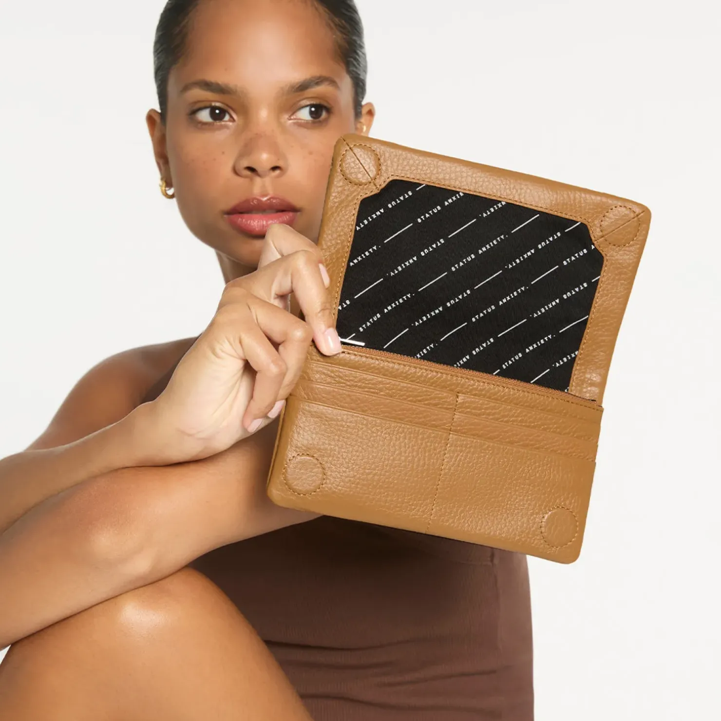 Clearance Status Anxiety Some Type Of  Love Wallet - Tan
