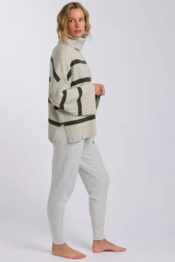 Best Talamaya Divine Rib Pullover - Loden Stripe