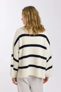 Best Talamaya Divine Rib Pullover - Starling Stripe