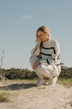 Best Talamaya Divine Rib Pullover - Starling Stripe