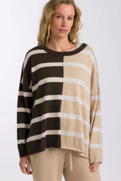 Best Talamaya Hinterland Stripe Pullover - Sable Combo