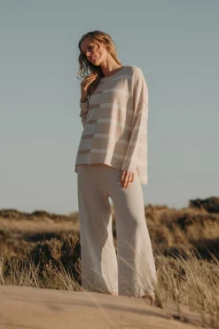 New Talamaya Hinterland Stripe Pullover - Sawdust
