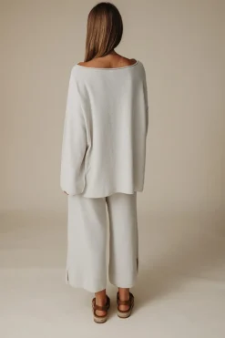 Sale Talamaya Retreat Cotton Twist Pullover - Silver & Salt