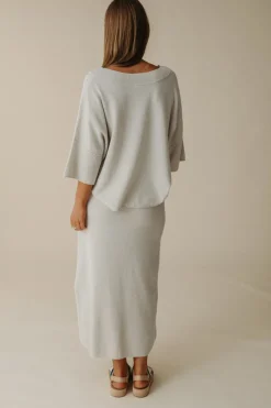 Online Talamaya Retreat Cotton Twist Skirt - Silver & White