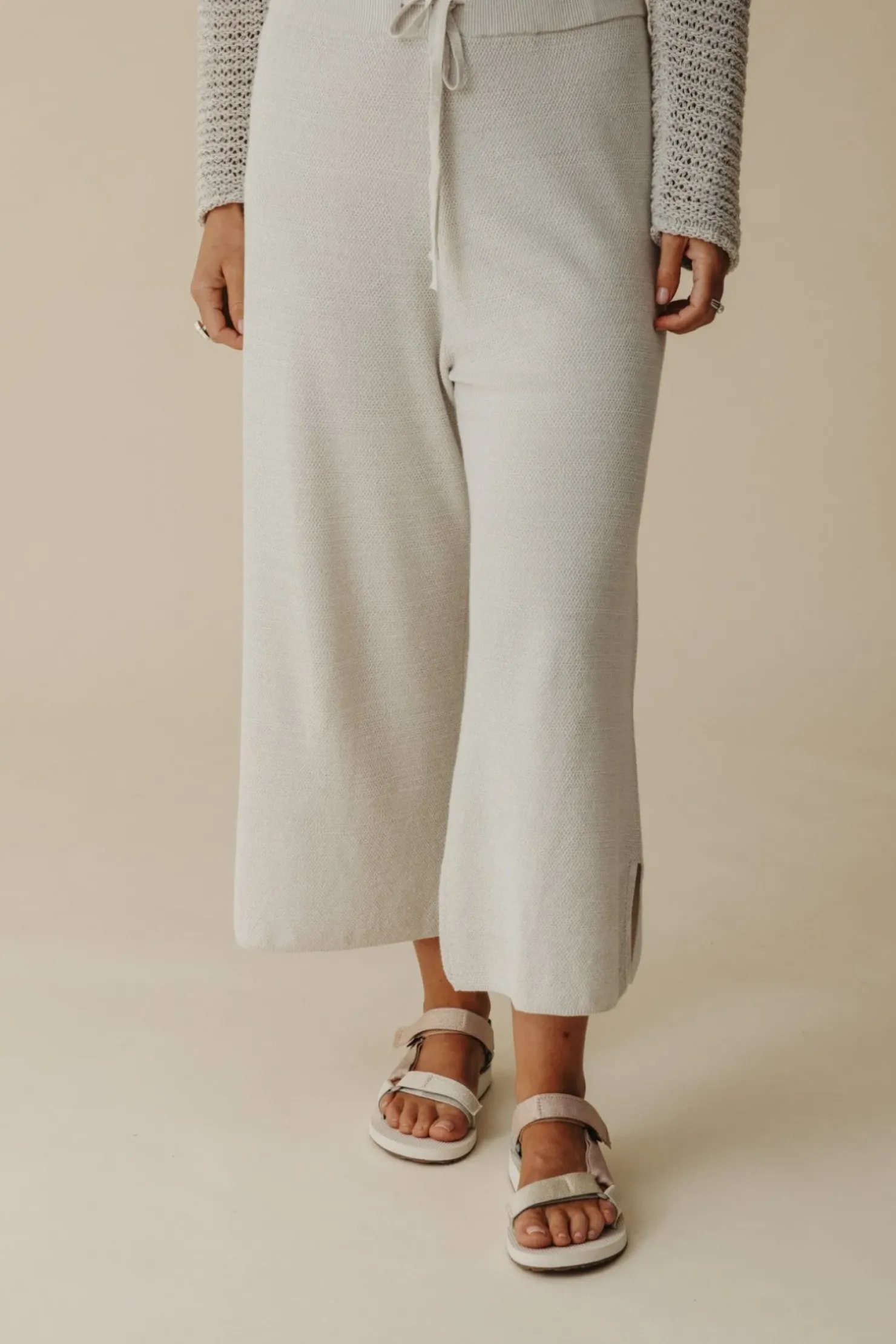 Sale Talamaya Retreat Cotton Twist Pant - Silver & Salt