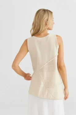Best The Shanty Milano Knit Singlet - Ecru