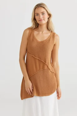 Fashion The Shanty Milano Knit Singlet - Tan
