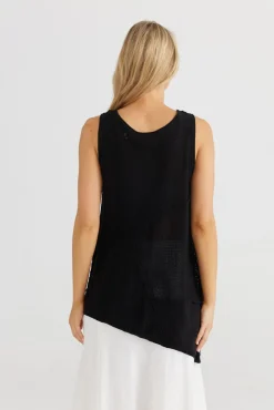 New The Shanty Milano Knit Singlet - Black
