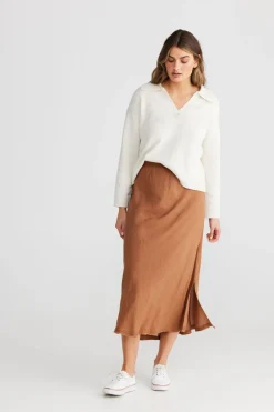 Online The Shanty Sicily Skirt - Terracotta