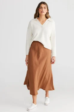 Online The Shanty Sicily Skirt - Terracotta