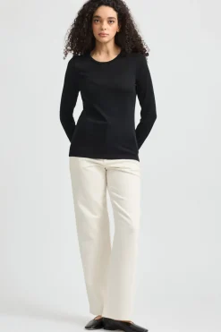 Online Toorallie Crew Merino Tee - Black