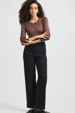 New Toorallie Crew Merino Tee - Espresso