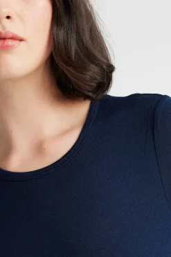 Sale Toorallie Crew Merino Tee - Navy