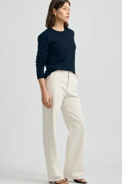 Hot Toorallie Fine Merino Crew - Navy