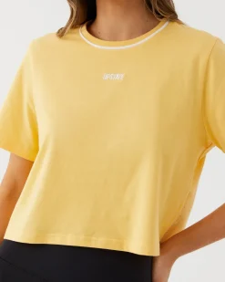 Best Upstate Evolve Cropped Tee- Pina Colada
