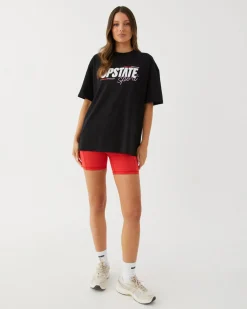 Online Upstate Hustle Tee- Black Bars