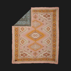 Hot Wandering Folk Desert Throw - Pink Sands