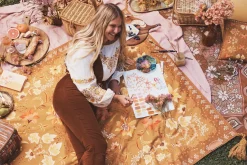 Best Wandering Folk Picnic Rug - Golden Folk