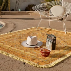 Hot Wandering Folk Topanga Picnic Rug - Sun