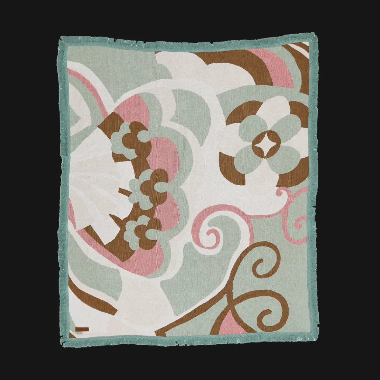 Sale Wandering Folk Woven Throw - Kaleid Mist