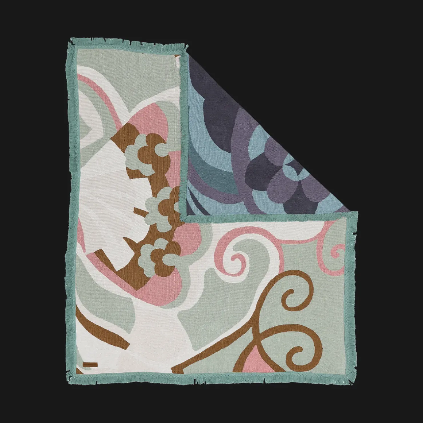 Sale Wandering Folk Woven Throw - Kaleid Mist